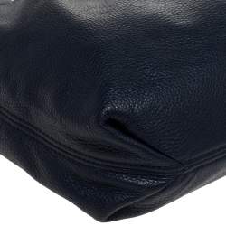 Pre Owned حقيبة كتف مايكل كورس كامبو جلد أزرق كبيرة برباط