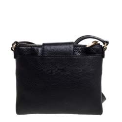 Pre Owned Michael Kors Black Leather Fulton Crossbody Bag