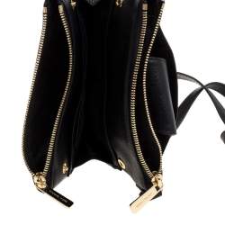 Pre Owned Michael Kors Black Leather Fulton Crossbody Bag