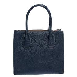 مملوكة مسبقًا Michael Kors Navy Blue Leather Mini Mercer Tote