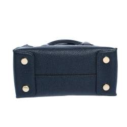 مملوكة مسبقًا Michael Kors Navy Blue Leather Mini Mercer Tote
