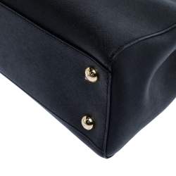 Pre Owned MICHAEL Michael Kors Black Leather Medium Cynthia Tote