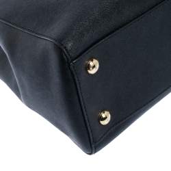 Pre Owned MICHAEL Michael Kors Black Leather Medium Cynthia Tote