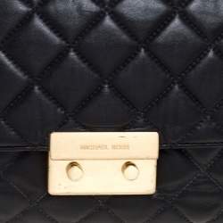 Pre Owned Michael Kors Black Leather Vivianne Shoulder Bag