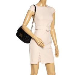 Pre Owned Michael Kors Black Leather Vivianne Shoulder Bag