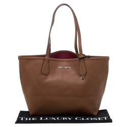 Pre Owned Michael Kors Brown Leather Candy Reversible Tote