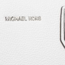 Pre Owned Michael Kors White Leather Mercer Tote
