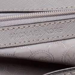 Pre Owned Michael Kors Grey Leather Medium Ava Top Handle Bag
