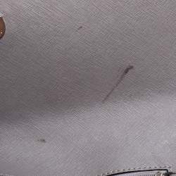 Pre Owned Michael Kors Grey Leather Medium Ava Top Handle Bag