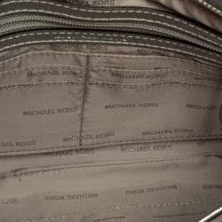 Pre Owned Michael Kors Metallic Silver Leather Crossbody Bag