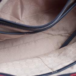 Pre Owned MICHAEL Micheal Kors Red/Blue Deco Print Nylon and Leather Kempton Tote