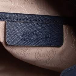 Pre Owned MICHAEL Micheal Kors Red/Blue Deco Print Nylon and Leather Kempton Tote