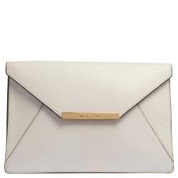 Lana Envelope Gold Leather Clutch