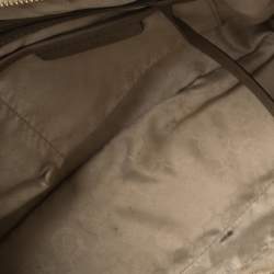 Pre Owned Michael Michael Kors Dark Beige Leather Medium Jet Set Top Zip Tote