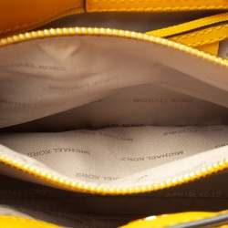 Pre Owned Michael Kors Yellow Leather Sylvie Crossbody Bag