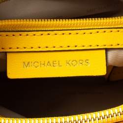Pre Owned Michael Kors Yellow Leather Sylvie Crossbody Bag