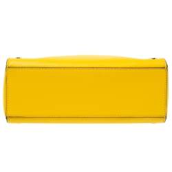 Pre Owned Michael Kors Yellow Leather Sylvie Crossbody Bag
