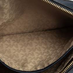 Pre Owned Michael Kors Navy Blue Leather Jet Set Crossbody Bag