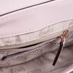 Pre Owned حقيبة كتف مايكل كورس "هانا" جلد مخرم وردي فاتح