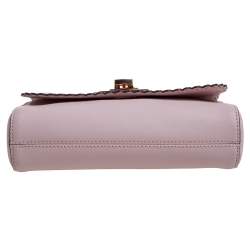 Pre Owned حقيبة كتف مايكل كورس "هانا" جلد مخرم وردي فاتح