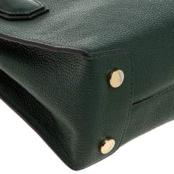 Pre Owned Michael Kors Green Leather Mini Mercer Tote