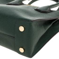 Pre Owned Michael Kors Green Leather Mini Mercer Tote