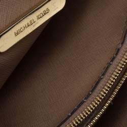 Pre Owned Michael Kors Green Leather Mini Mercer Tote