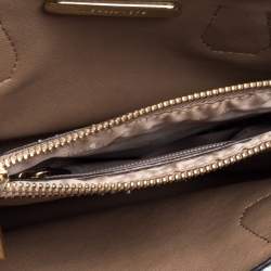 Pre Owned Michael Kors Green Leather Mini Mercer Tote