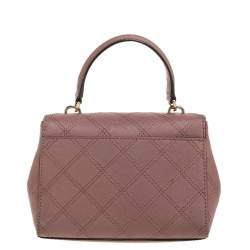 Pre Owned Michael Kors Old Rose Leather Mini Ava Top Handle Bag