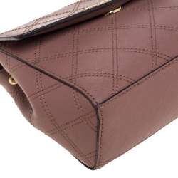 Pre Owned Michael Kors Old Rose Leather Mini Ava Top Handle Bag