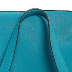 مملوكة مسبقًا MICHAEL Michael Kors Blue Leather Medium Jet Set Tote