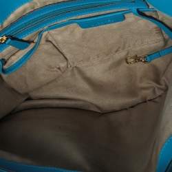 مملوكة مسبقًا MICHAEL Michael Kors Blue Leather Medium Jet Set Tote