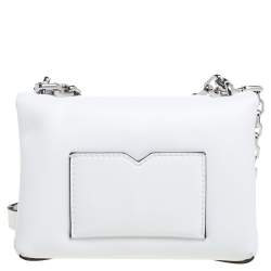 Pre Owned Michael Kors White Leather Extra Small Cece Top Handle Bag