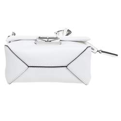 Pre Owned Michael Kors White Leather Extra Small Cece Top Handle Bag