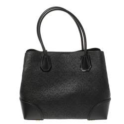 Pre Owned Michael Kors Black Perforated Leather Mercer Tote