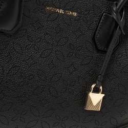 Pre Owned Michael Kors Black Perforated Leather Mercer Tote