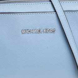 مملوكة مسبقًا حقيبة كروس مايكل كورس جيت سيت جلد زرقاء فاتحة
