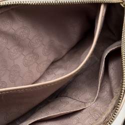 مملوكة مسبقًا حقيبة كروس مايكل كورس ويست /إيست كانفاس مقوى شهير بيج / بيضاء 