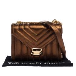 Pre Owned حقيبة كتف مايكل كورس وايتني جلد مبطنة وردية نود