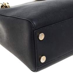 Pre Owned Michael Kors Black Leather Small Cynthia Tote