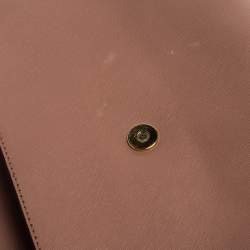 Pre Owned Michael Kors Antique Pink Leather Ava Top Handle Bag