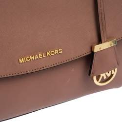 Pre Owned Michael Kors Antique Pink Leather Ava Top Handle Bag