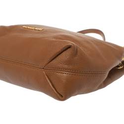 Pre Owned Michael Kors Brown Leather Chain Hobo