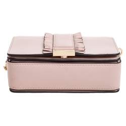 مملوكة مسبقًا Michael Kors Powder Pink Leather Jade Ruffle Shoulder Bag