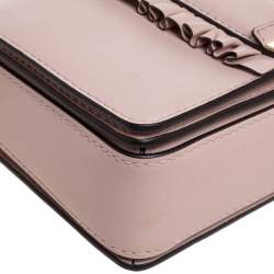 مملوكة مسبقًا Michael Kors Powder Pink Leather Jade Ruffle Shoulder Bag