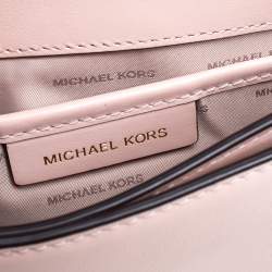 مملوكة مسبقًا Michael Kors Powder Pink Leather Jade Ruffle Shoulder Bag