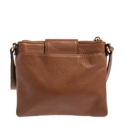 Pre Owned حقيبة مايكل كورس فولتون جلد بنيه