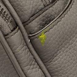 Pre Owned Michael Kors Grey Leather Abbey Studded Backpack