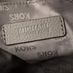 Pre Owned Michael Kors Grey Leather Abbey Studded Backpack