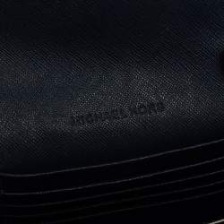 مملوكة مسبقًا Michael Kors Navy Blue Leather Jet Set Crossbody Bag